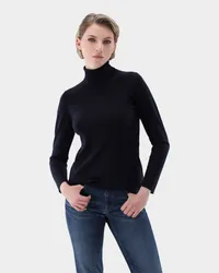 van Laack Rollkragenpullover aus Ultrafeiner Merinowolle Blau