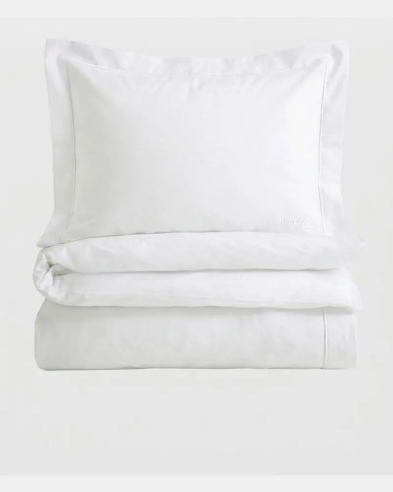 van Laack Bettwäsche 3er Set aus Perkal Baumwolle Weiß