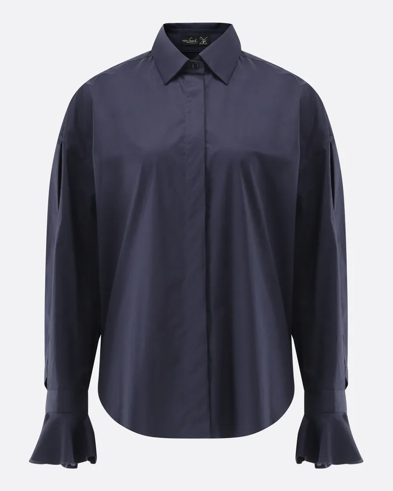 van Laack Locker geschnittene Bluse mit ausgestellten Manschetten Blau