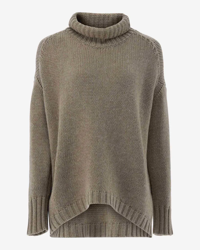 van Laack Oversized Rollkragenpullover mit Kaschmir Beige