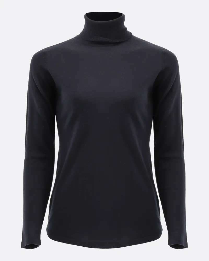 van Laack Rollkragenpullover aus Ultrafeiner Merinowolle Blau
