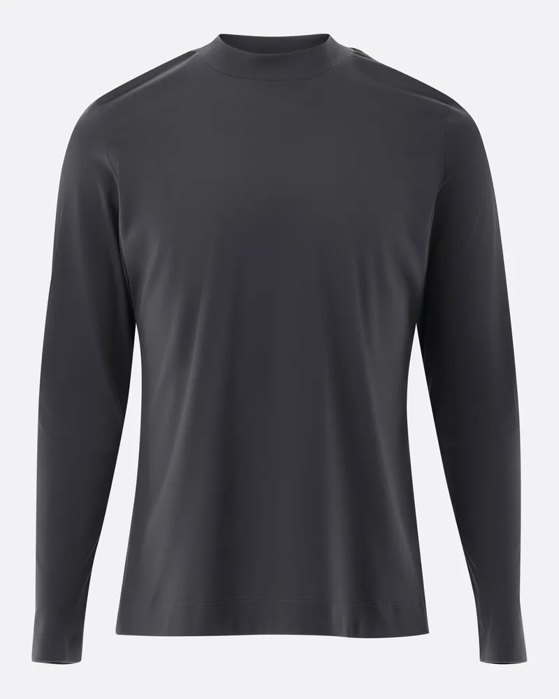 van Laack Stehkragenshirt aus Swiss Cotton Grau