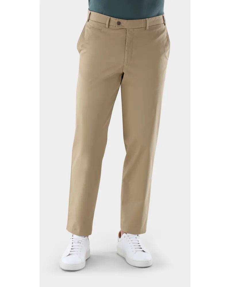 van Laack Chino mit geradem Bein und Stretch Beige