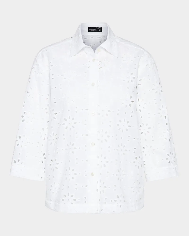 van Laack Hemdbluse aus Spitze Weiß