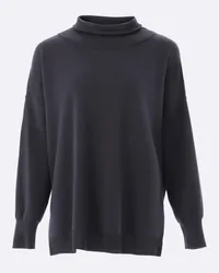 van Laack Oversized Rollkragenpullover aus Merinowolle Blau