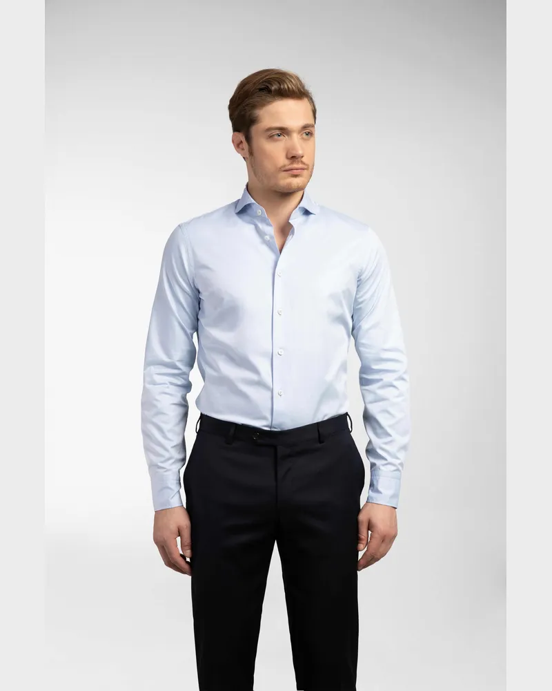 van Laack Hemd aus Twill Gewebe Slim Fit Blau