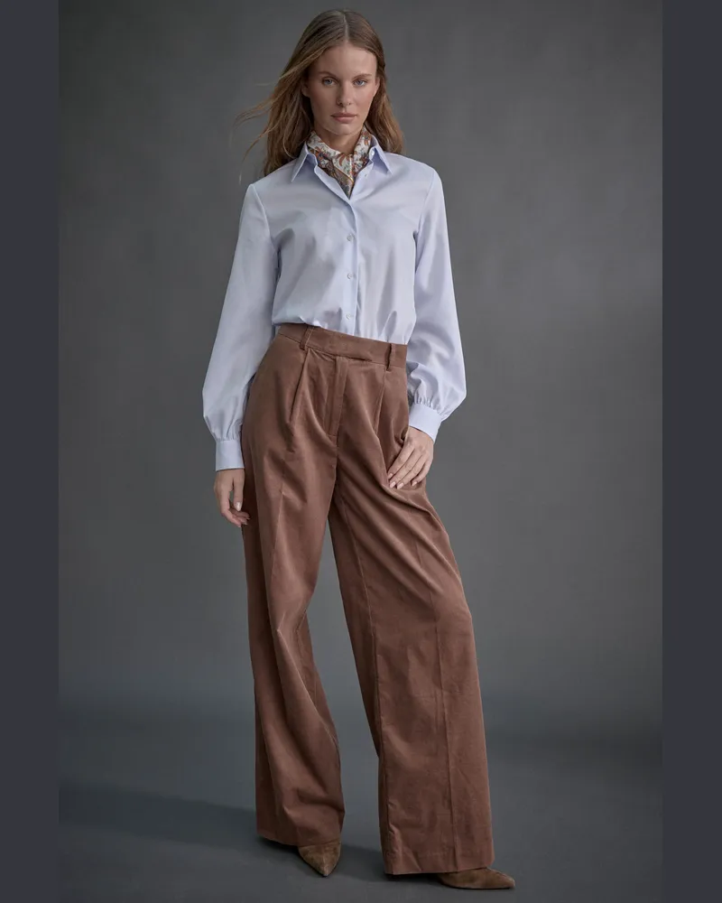 van Laack Cordhose mit weitem Bein Beige