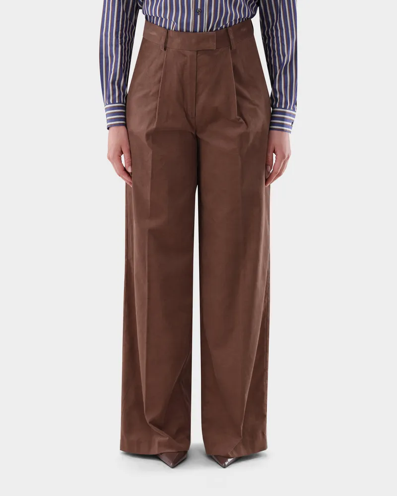 van Laack Cordhose mit weitem Bein Beige