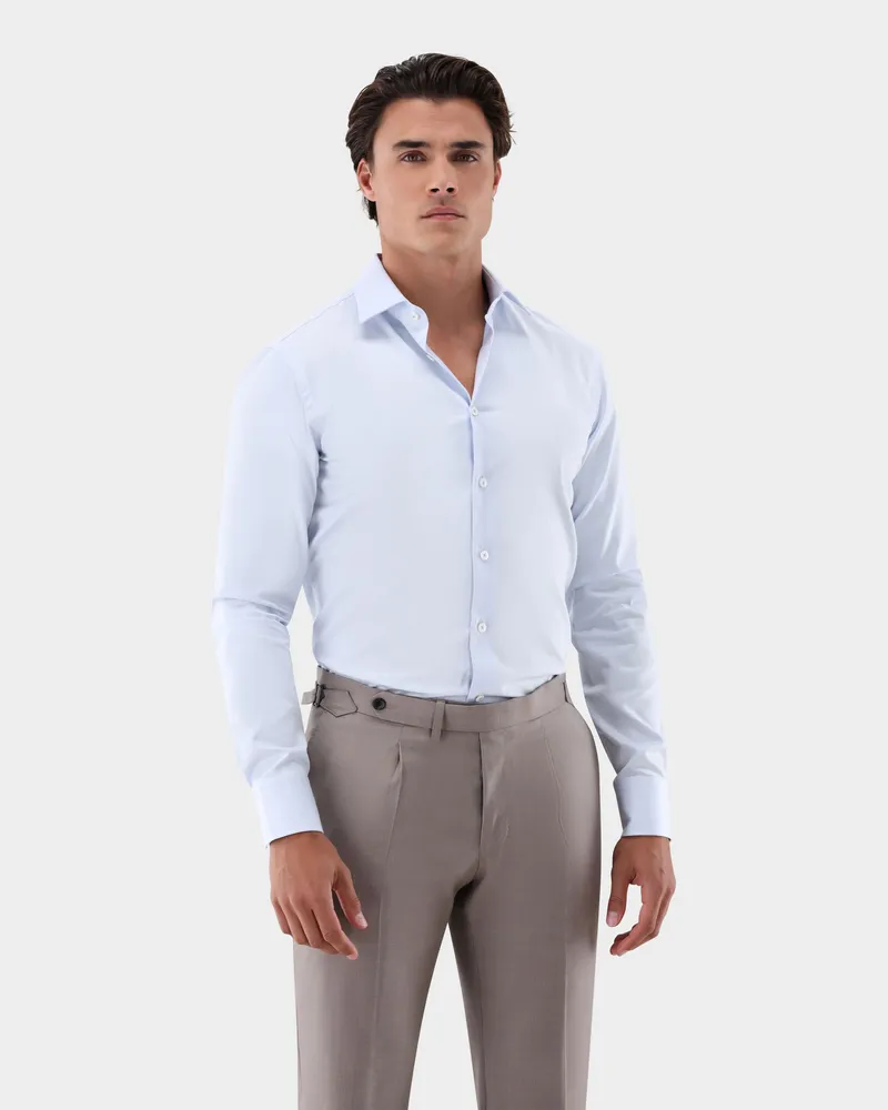 van Laack Twill-Hemd Slim Fit Blau