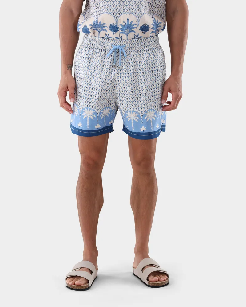 van Laack Badehose mit Muster Blau