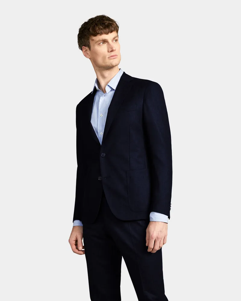 van Laack Sakko ungefüttert aus Schurwolle Blau