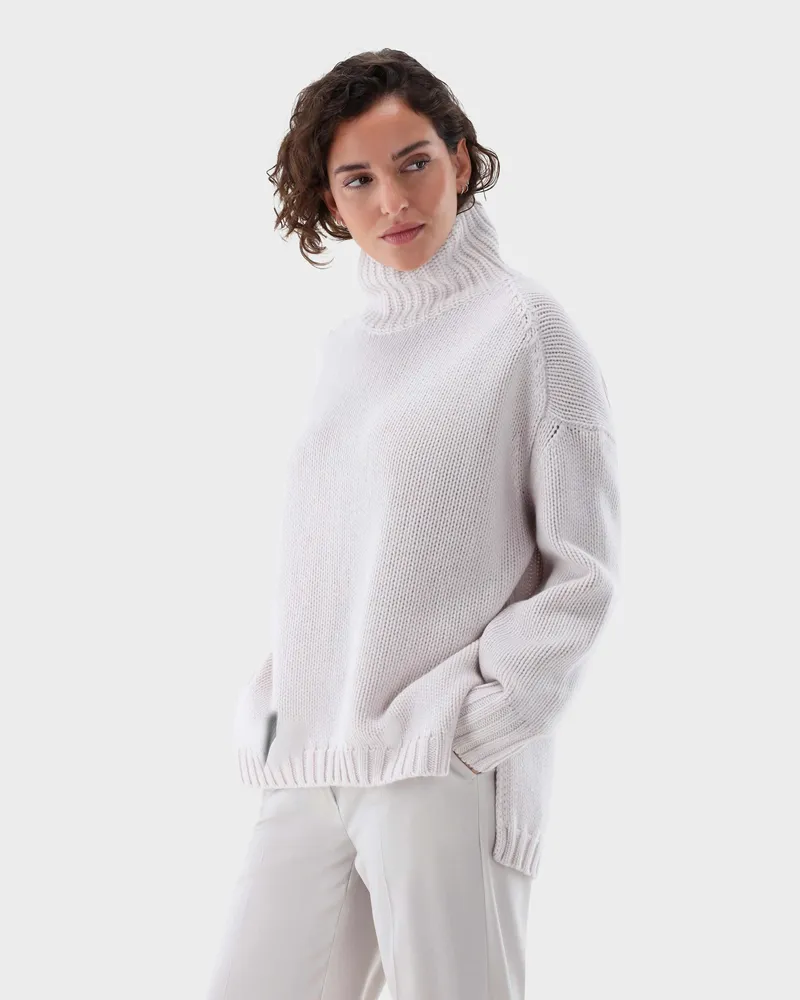 van Laack Rollkragenpullover oversized mit Kaschmir Bleichen: