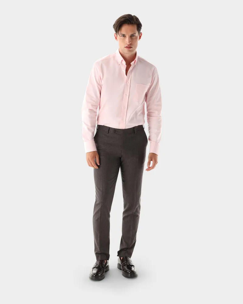 van Laack Oxfordhemd mit button down Tailor Fit Rot