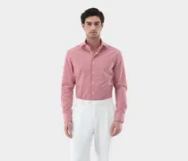 Gestreiftes Hemd aus Popeline mit Haifischkragen