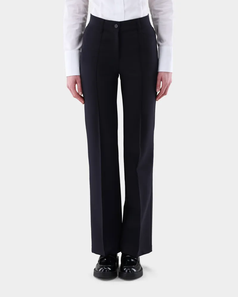 van Laack Hose mit Stretch und Bügelfalten Blau