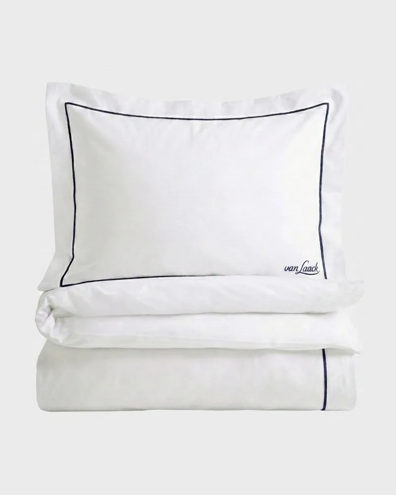 van Laack Bettwäsche 3er Set aus Perkal Baumwolle Weiß