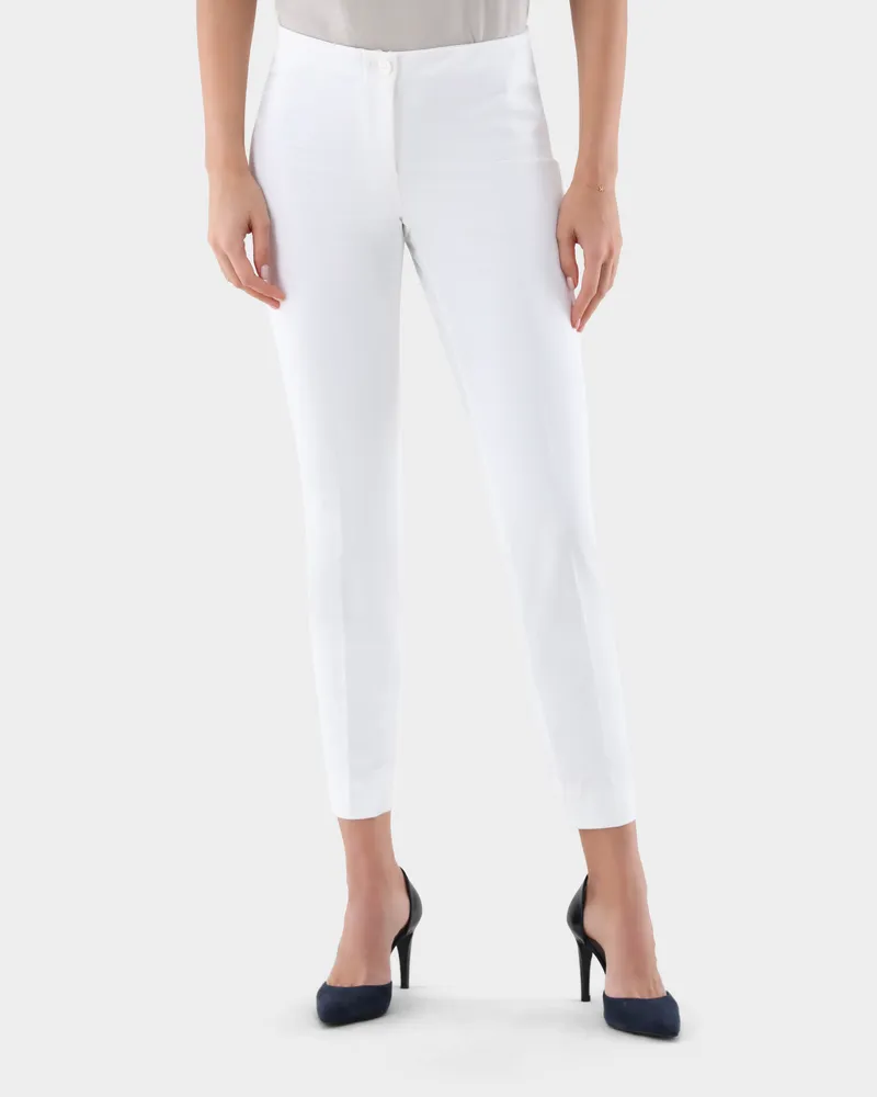 van Laack Businesshose mit 7/8 länge Slim Fit Weiß
