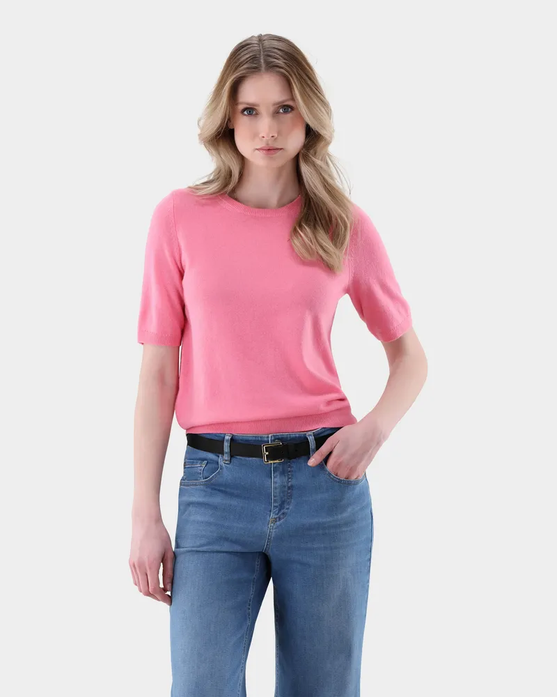 van Laack T-Shirt gestrickt aus Kaschmir Rot