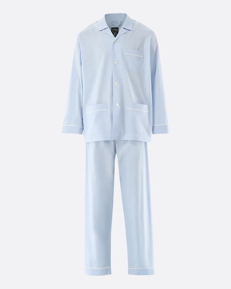 van Laack Fil-a-Fil Schlafanzug Blau
