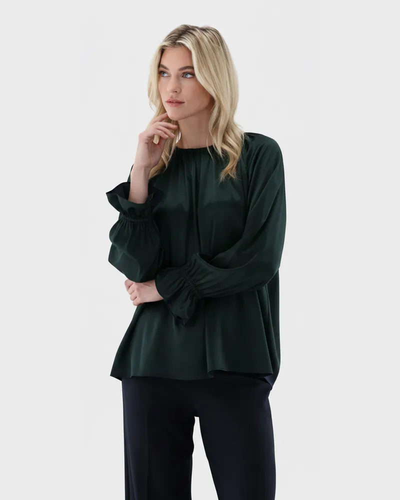 van Laack Schlupfbluse aus Seide Grün