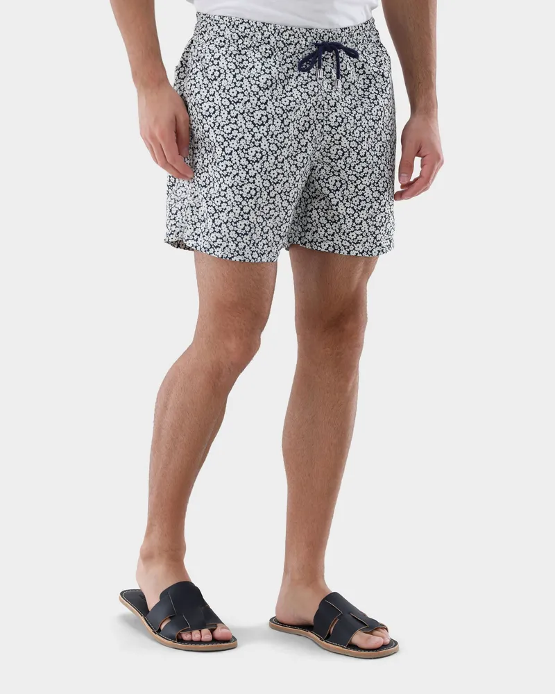 van Laack Badehose mit Blumenmuster Blau