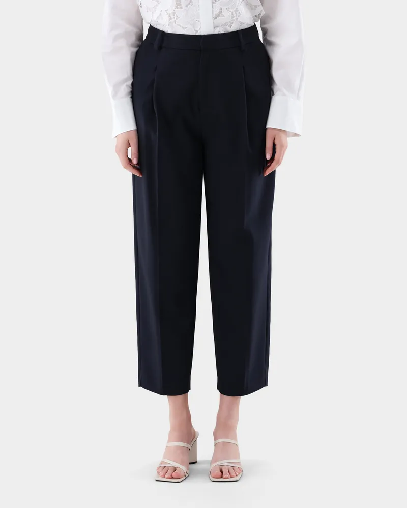 van Laack Hose mit zulaufendem Bein Blau