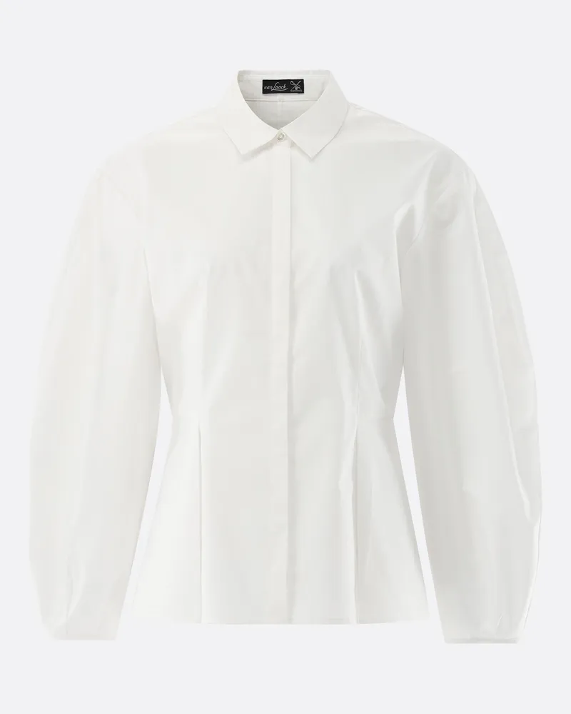 van Laack Hemdbluse mit Falten Details Weiß