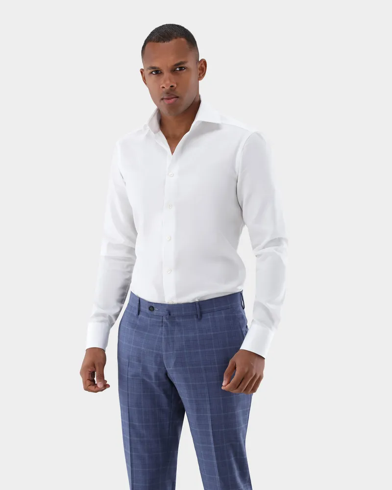 van Laack Bügelfreies Twill Hemd Tailor Fit Weiß