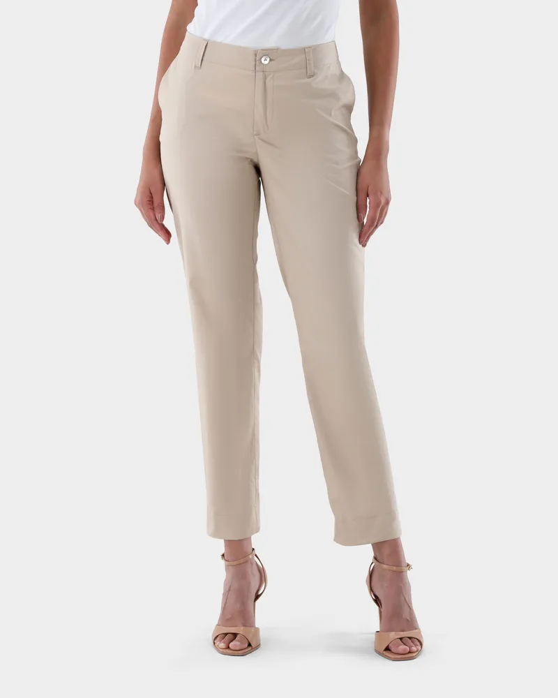 van Laack Hose mit mittelhohem Bund und Stretch Beige