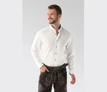 Trachtenhemd mit blau-karierten Farbdetails Tailor Fit