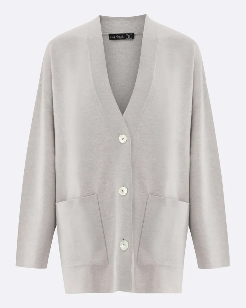 van Laack Oversized Strickjacke mit Merino und Viskose Beige