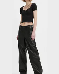 Levi's Baggy Dad Jeans aus Kunstleder Schwarz