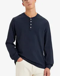 Levi's Henley LangarmTShirt mit vier Knöpfen Blau