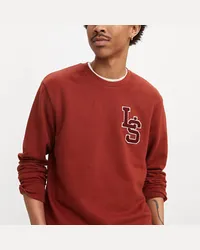 Levi's Standard Fit Sweatshirt mit Rundhalsausschnitt und Grafik Rot