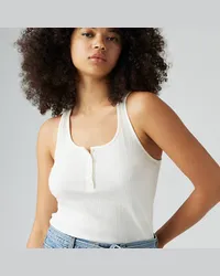 Levi's Vacationer Geripptes Tank Top Weiß