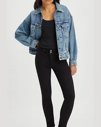 Levi's 711 Skinny Jeans mit Doppelknopfverschluss Schwarz