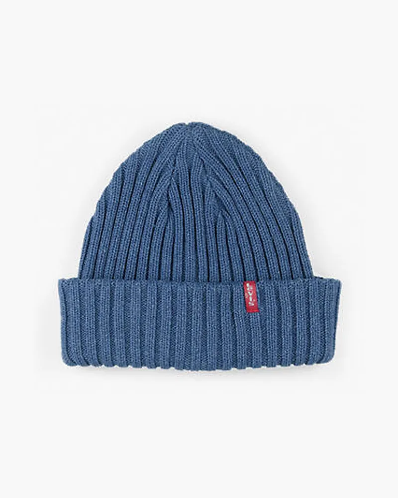 Levi's Ribbed Beanie Blau