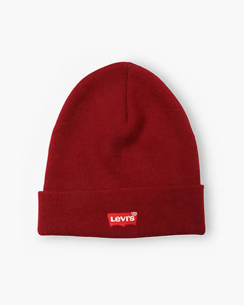 Levi's Slouchy Beanie mit Logostickerei Rot