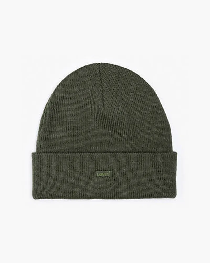 Levi's Batwing Beanie mit Bündchen Grün