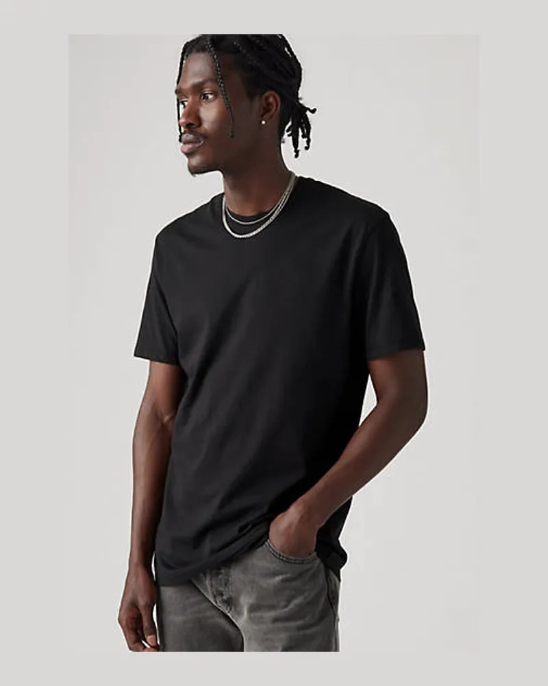 Levi's Slim Crewneck TShirt 2erPack Schwarz