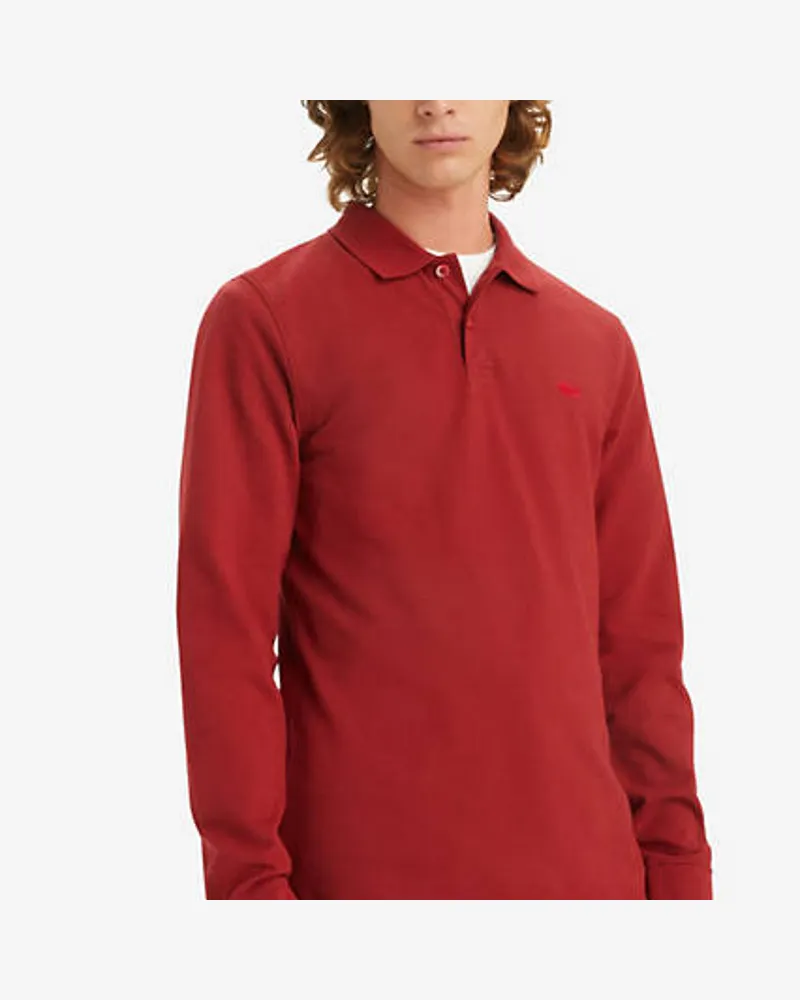 Levi's Housemark LangarmPolo in Slim Fit Rot