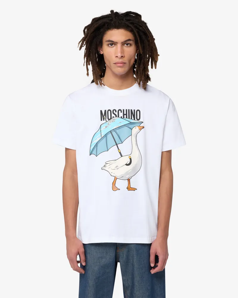 Moschino T-Shirt aus Baumwolljersey von Goose - Weiß Weiß