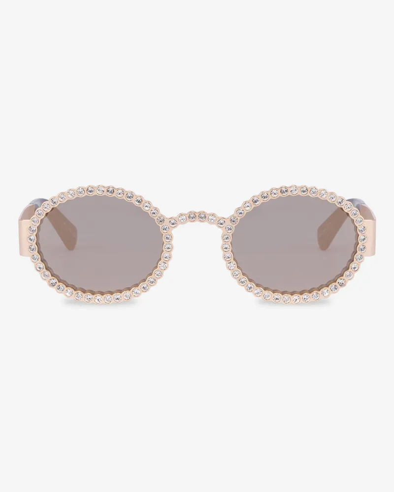 Moschino Verzierte Sonnenbrille - Gold Gold