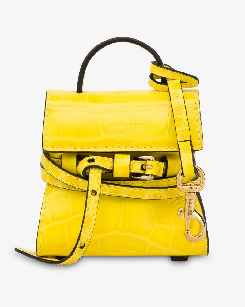Moschino Micro Tasche Moschino Tie Me - Gelb Gelb