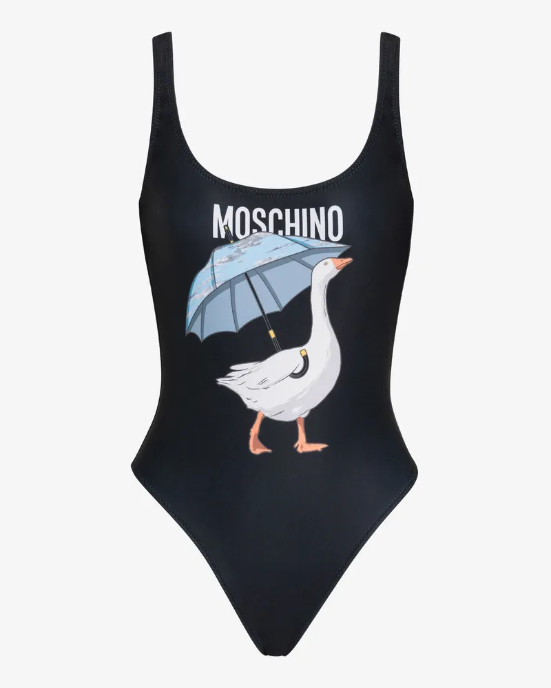 Moschino Goose-Badeanzug aus Lycra - Schwarz Schwarz