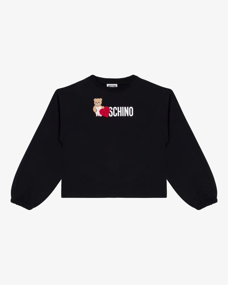 Moschino Moschino Teddy Bear Baumwoll-Sweatshirt - Schwarz Schwarz