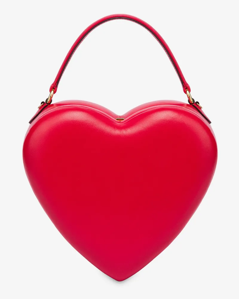 Moschino Moschino Love Me Tasche aus Nappa - Rot Rot