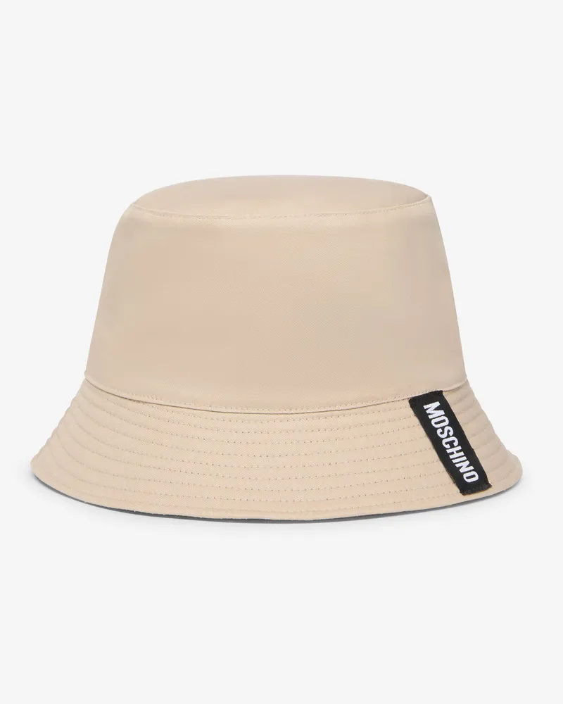 Moschino Bucket-Hut aus Baumwolle - Beige Beige