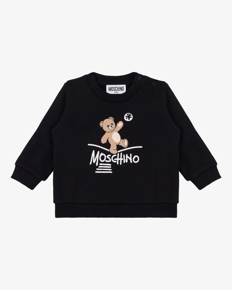 Moschino Moschino Teddy Bear Baumwoll-Sweatshirt - Schwarz Schwarz