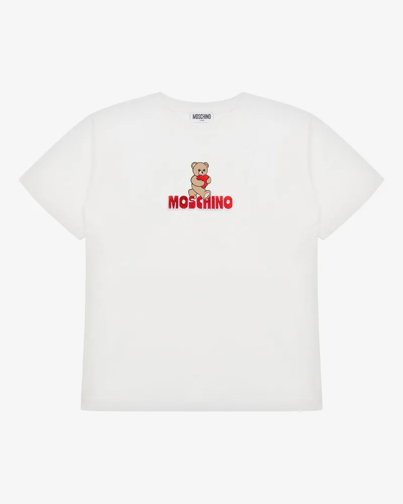 Moschino Maxi-T-Shirt aus Baumwolljersey Moschino Teddy Bear - Weiß Weiß
